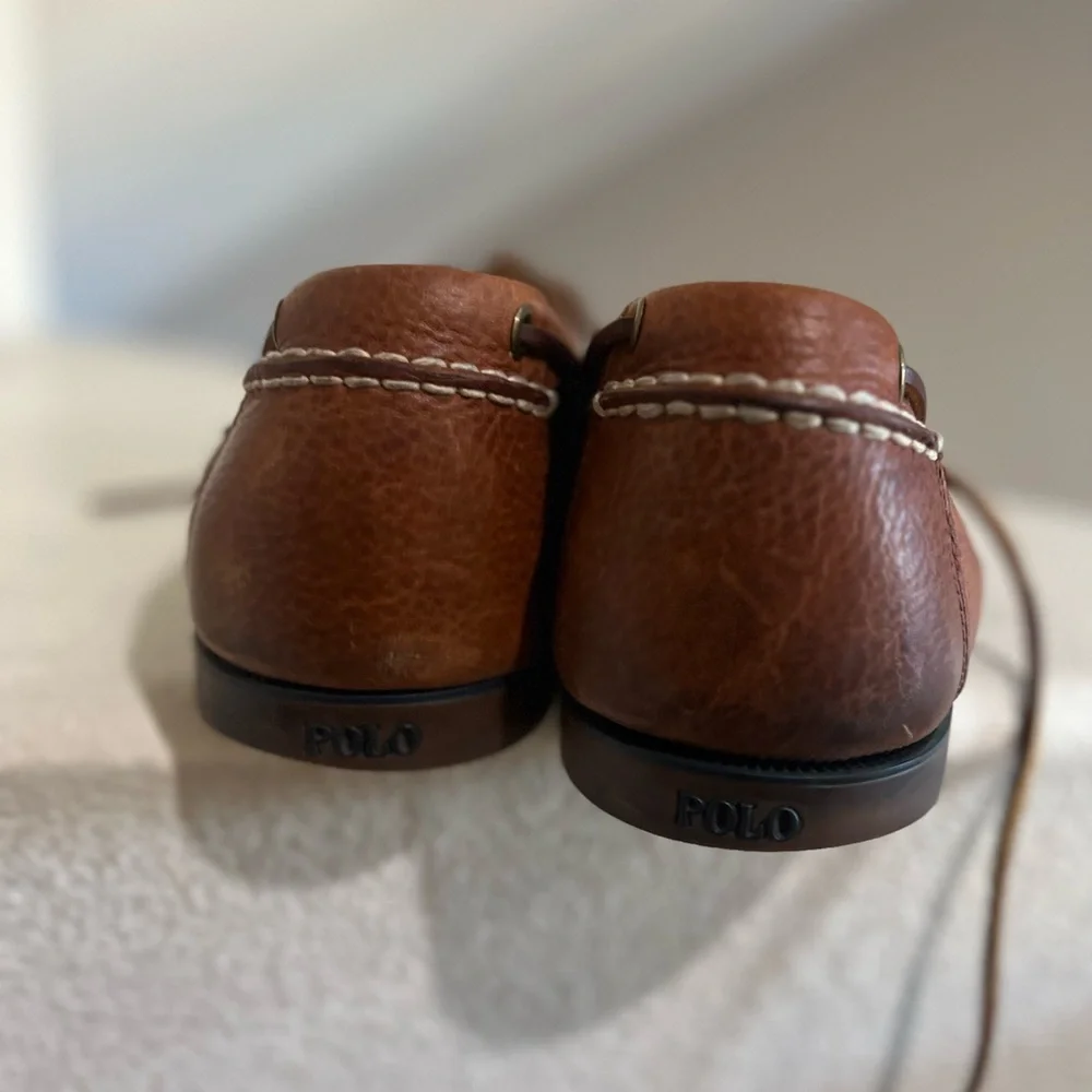 Polo Ralph Lauren Bienne Men's Tumbled Leather‎ Boat Shoe Driving loafers SZ 13D